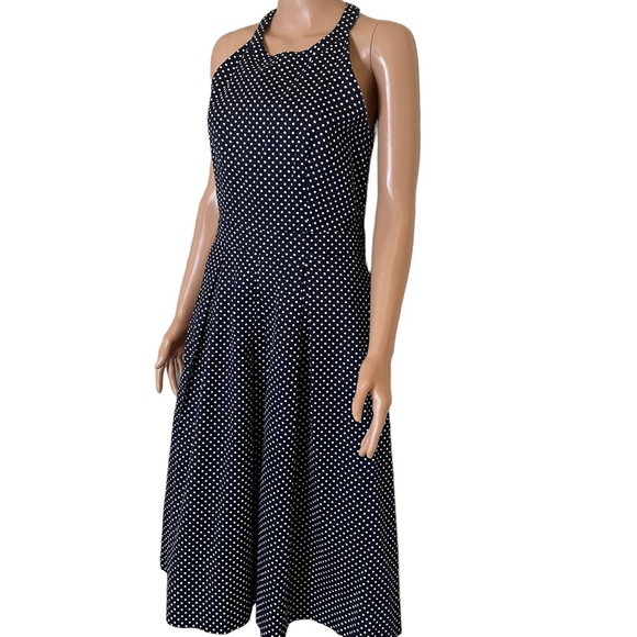 Polka Dot Halter Midi Dress
The Limited back zip up with pockets SZ 4 Nautical - Picture 3 of 9